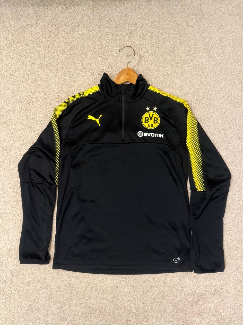 Puma Black & Yellow BVB Borussia Dortmund Half-Zip Training Top 2017/18 Men’s M